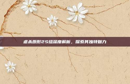 虐杀原形2S组深度解析,探索其独特魅力