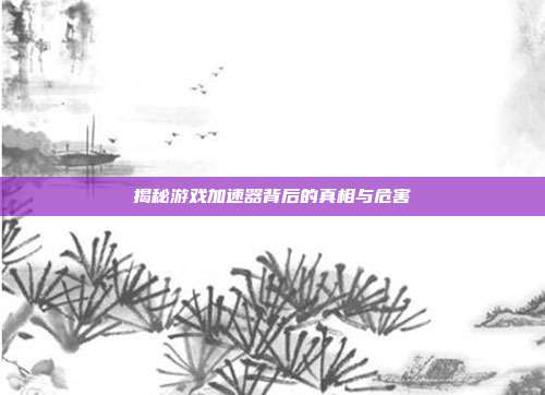 揭秘游戏加速器背后的真相与危害