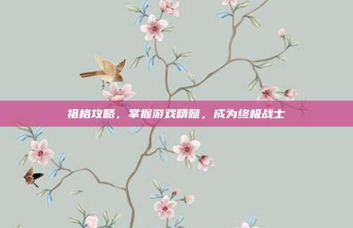 祖格攻略,掌握游戏精髓,成为终极战士