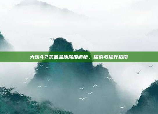 大乐斗2装备品质深度解析,探索与提升指南