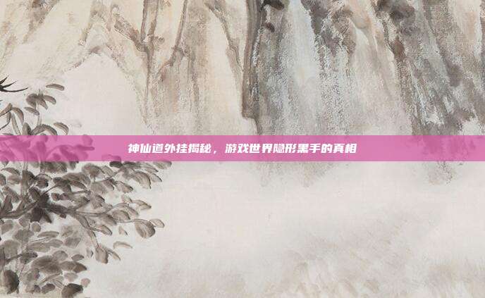 神仙道外挂揭秘,游戏世界隐形黑手的真相
