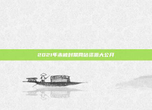 2021年未被封禁网站资源大公开