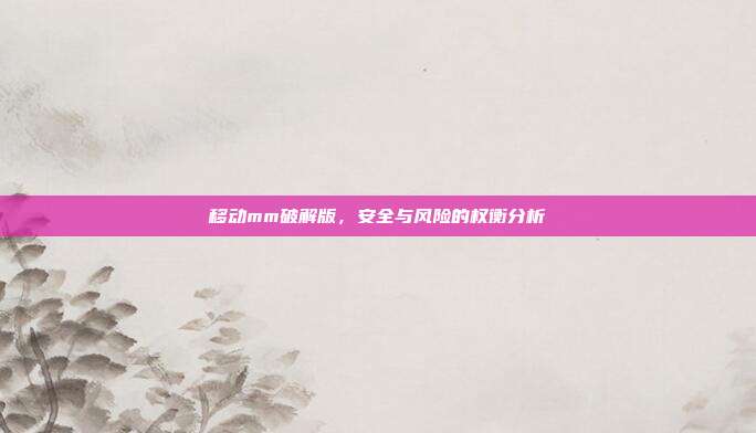 移动mm破解版,安全与风险的权衡分析