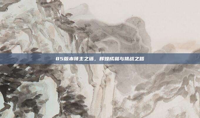 85版本领主之塔,辉煌成就与挑战之路