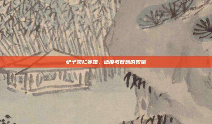 驴子跨栏赛跑,速度与智慧的较量