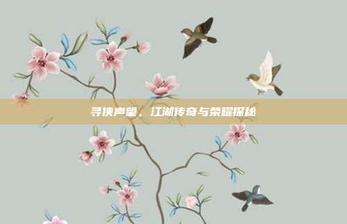 寻侠声望,江湖传奇与荣耀探秘