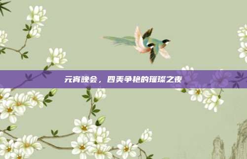元宵晚会,四美争艳的璀璨之夜