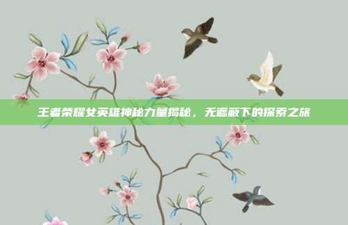 王者荣耀女英雄神秘力量揭秘,无遮蔽下的探索之旅
