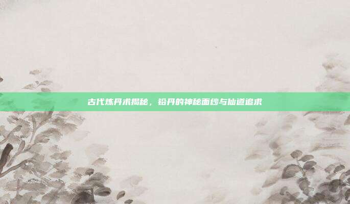 古代炼丹术揭秘,铅丹的神秘面纱与仙道追求