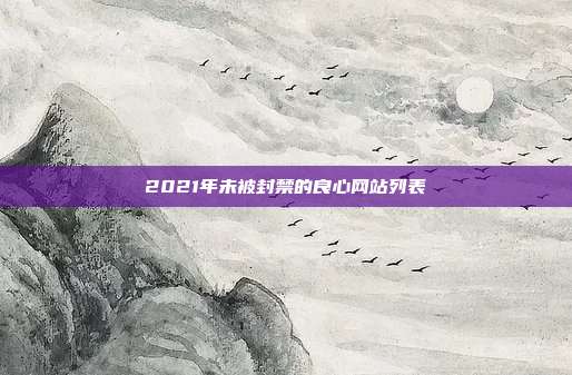 2021年未被封禁的良心网站列表