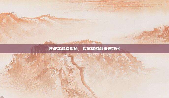 吨叔实验室揭秘,科学探索的未知领域