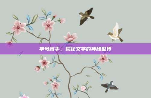 字母高手,揭秘文字的神秘世界