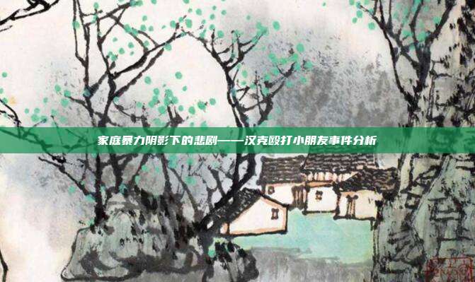 家庭暴力阴影下的悲剧——汉克殴打小朋友事件分析