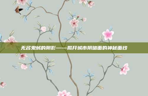 无名鬼蜮的阴影——揭开城市阴暗面的神秘面纱