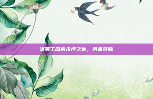 洛英王国的永恒之地,勇者寻踪