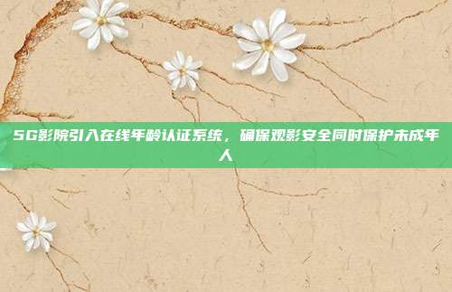 5G影院引入在线年龄认证系统,确保观影安全同时保护未成年人