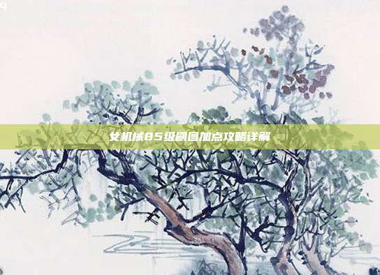 女机械85级刷图加点攻略详解