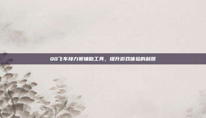 QQ飞车接力赛辅助工具,提升游戏体验的利器