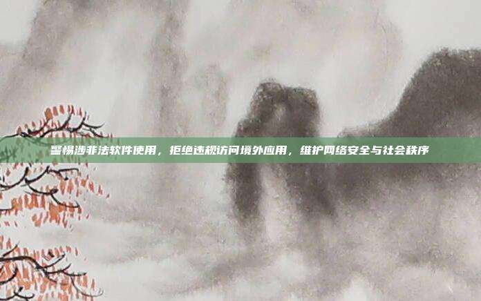 警惕涉非法软件使用,拒绝违规访问境外应用,维护网络安全与社会秩序