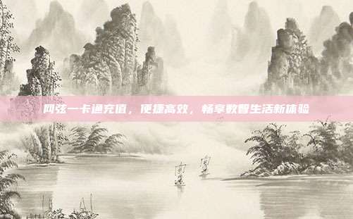 网弦一卡通充值,便捷高效,畅享数智生活新体验