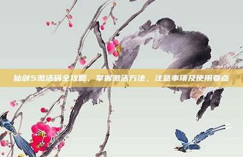 仙剑5激活码全攻略,掌握激活方法、注意事项及使用要点