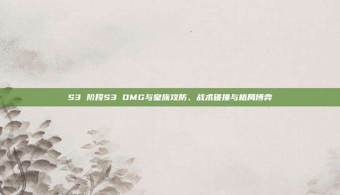 S3 阶段S3 OMG与皇族攻防、战术碰撞与格局博弈