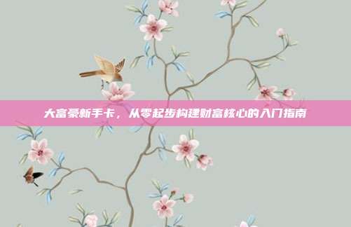 大富豪新手卡,从零起步构建财富核心的入门指南