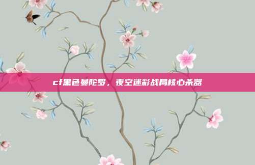 cf黑色曼陀罗,夜空迷彩战局核心杀器