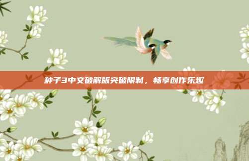 种子3中文破解版突破限制,畅享创作乐趣