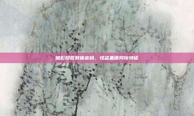 暗影隐匿群体密码,怪盗基德同伙特征