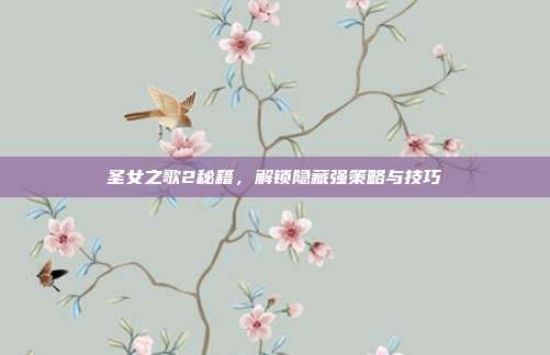 圣女之歌2秘籍,解锁隐藏强策略与技巧