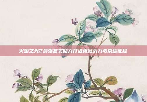 火炬之光2最强套装助力打造极致战力与荣耀征程