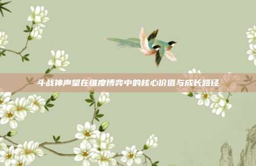 斗战神声望在维度博弈中的核心价值与成长路径
