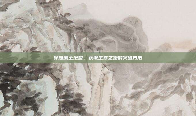 穿越废土绝望,获取生存之路的突破方法