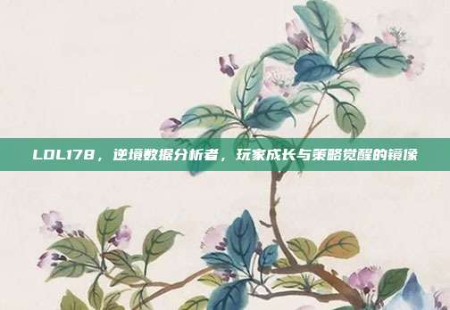 LOL178,逆境数据分析者,玩家成长与策略觉醒的镜像