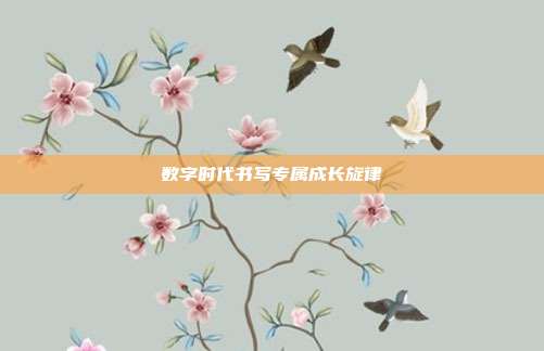 数字时代书写专属成长旋律