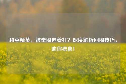 和平精英,被毒圈追着打?深度解析回圈技巧,助你稳赢!
