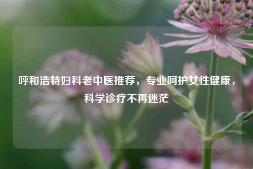 呼和浩特妇科老中医推荐,专业呵护女性健康,科学诊疗不再迷茫