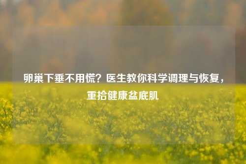 卵巢下垂不用慌?医生教你科学调理与恢复,重拾健康盆底肌