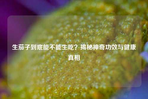 生茄子到底能不能生吃?揭秘神奇功效与健康真相